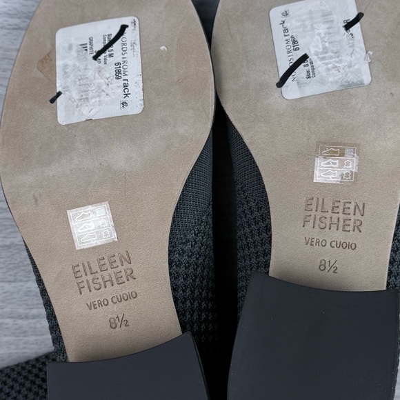 Eileen Fisher Alas Recycled Knit Tall Stretch Boots Pull On Graphite 8.5 NEW - Picture 15 of 15